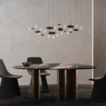 Designer lighting installation with bespoke details