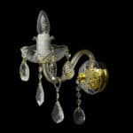 Luxury chandelier crafted from clear and smoky crystals