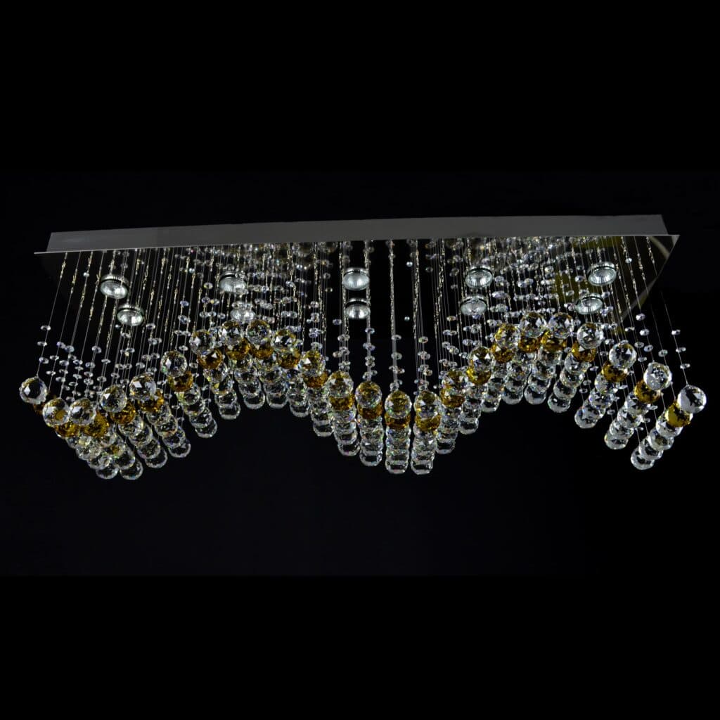 Designer lighting installation with bespoke details