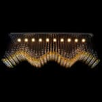 Crystal masterpiece illuminating stylish interiors