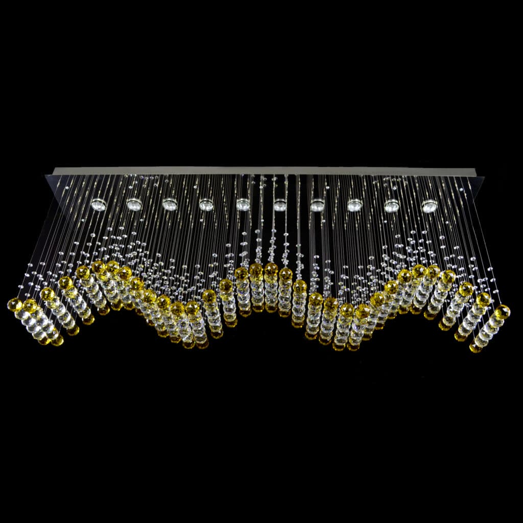 Crystal chandelier for luxury dining or living area