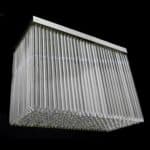 Luxury chandelier crafted from clear and smoky crystals