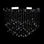 Crystal chandelier adding glamour to interiors