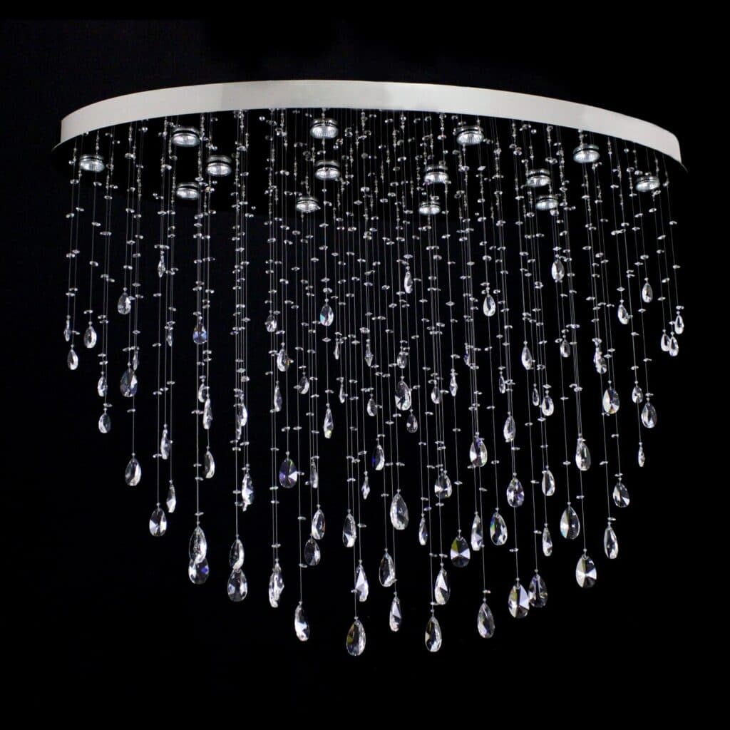 Crystal masterpiece illuminating stylish interiors