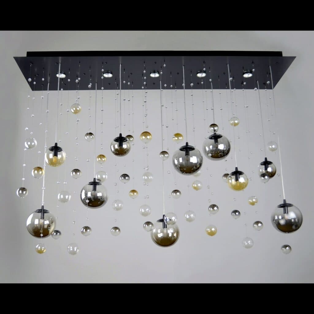 Luxury crystal chandelier by Magnolia Blossom Interiors