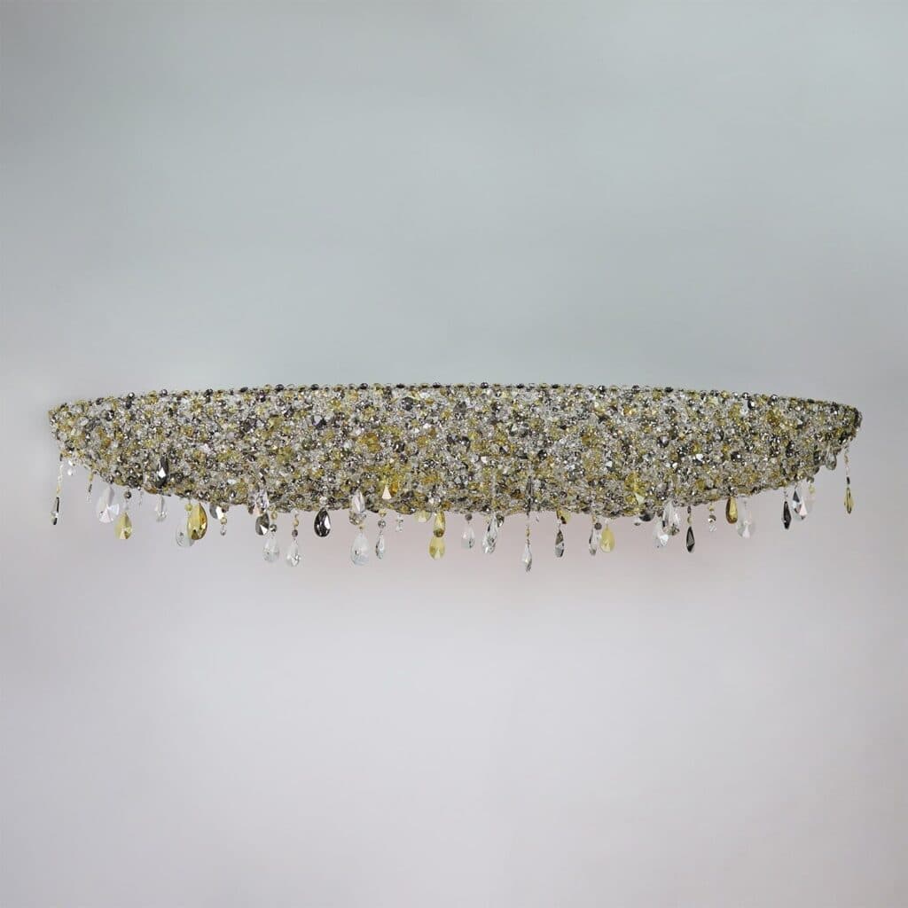 Luxury interior lighting with crystal elements