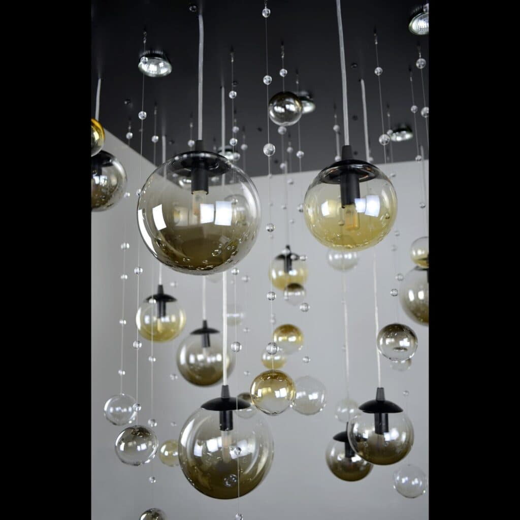 Contemporary crystal lighting by Magnolia Blossom Interiors