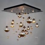 Luxury interior decor with bespoke chandelier