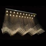 Designer lighting installation with bespoke details