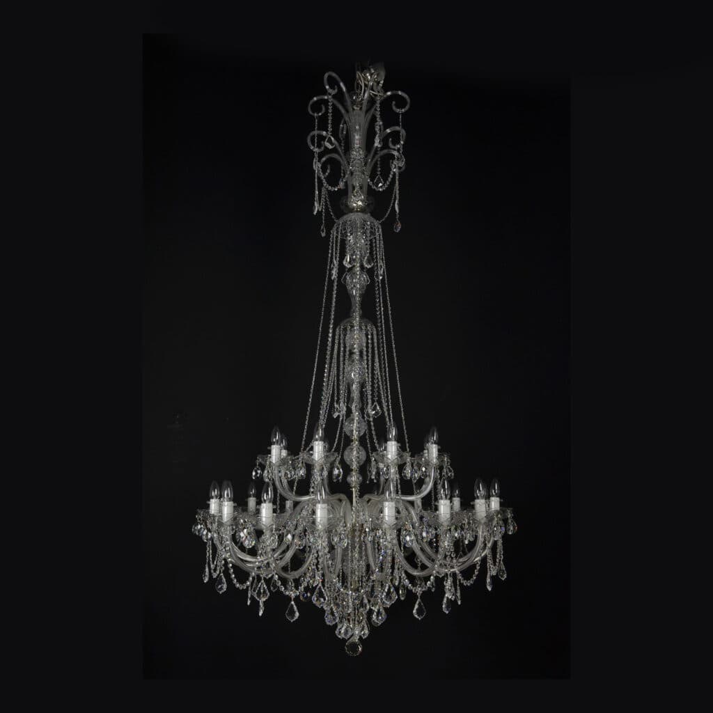 Luxury interior decor with bespoke chandelier