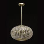 Handblown glass chandelier with artistic design