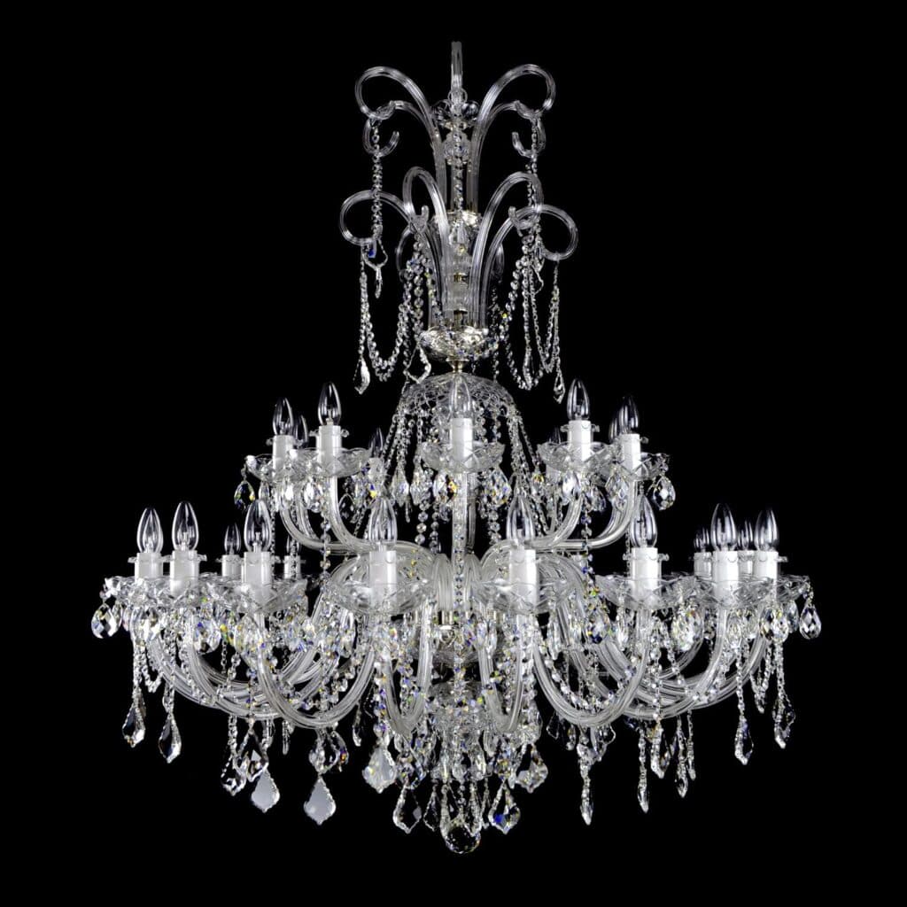 Handcrafted chandelier made from fine crystal