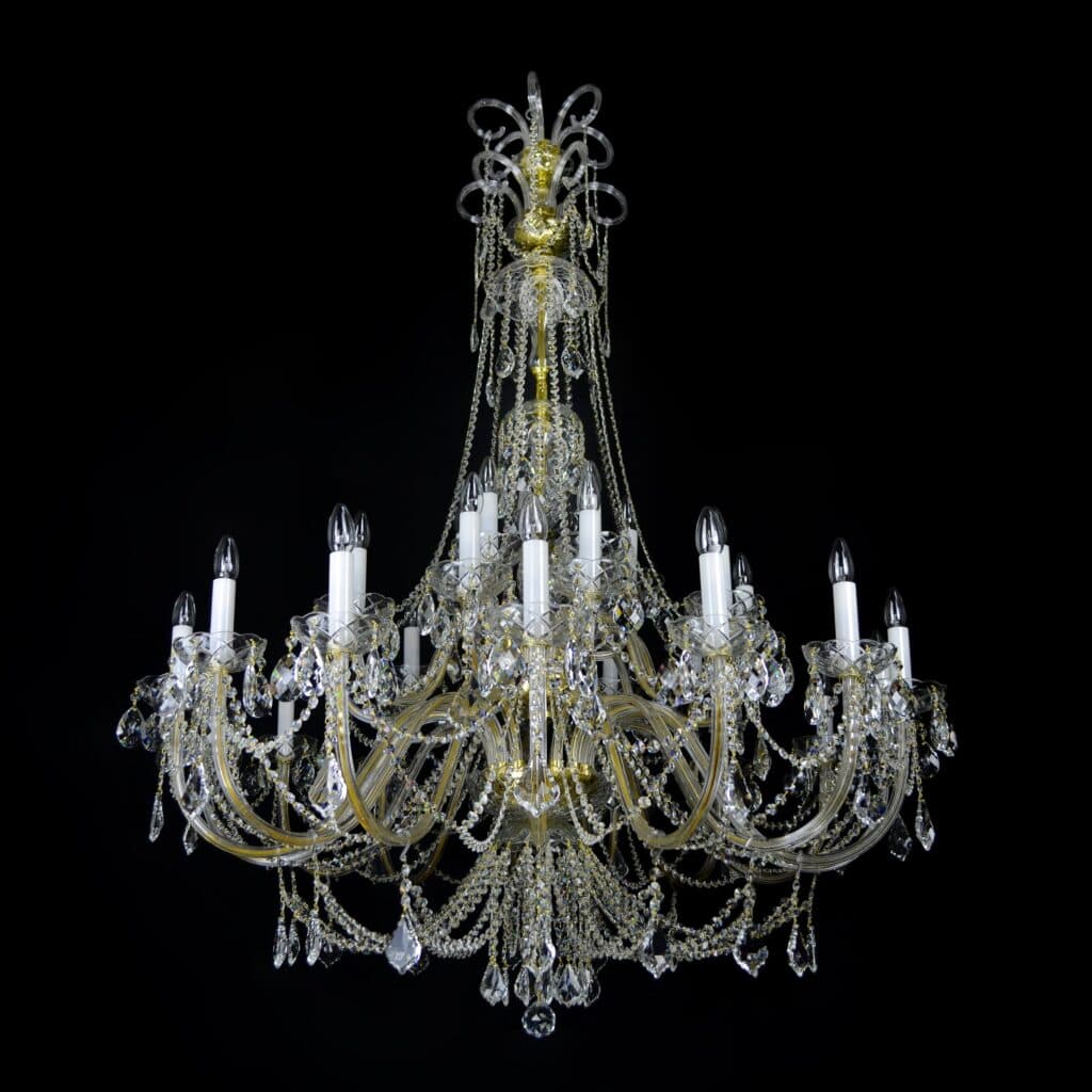 Handcrafted chandelier made from fine crystal