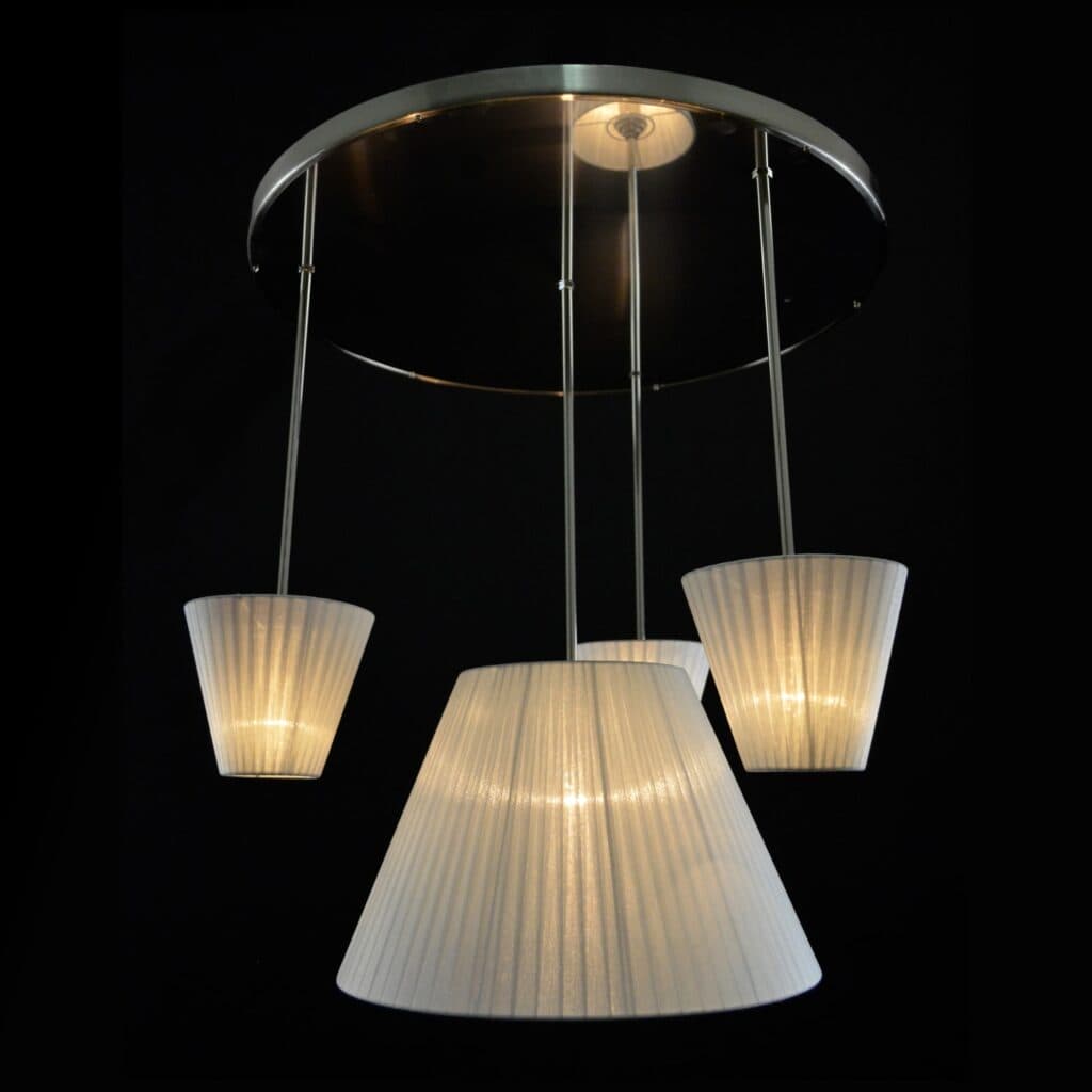 Crystal chandelier adding glamour to interiors