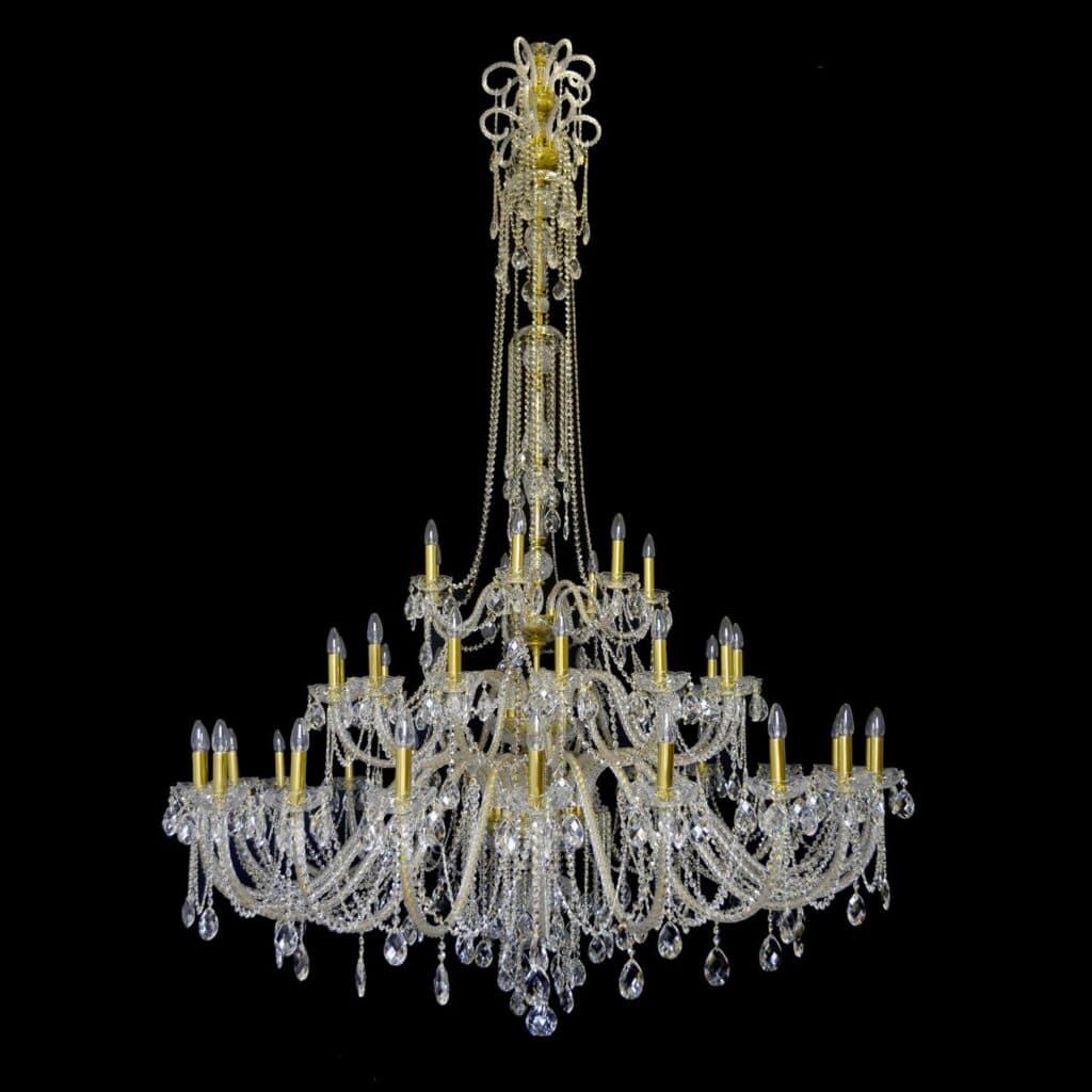 Crystal chandelier for luxury dining or living area