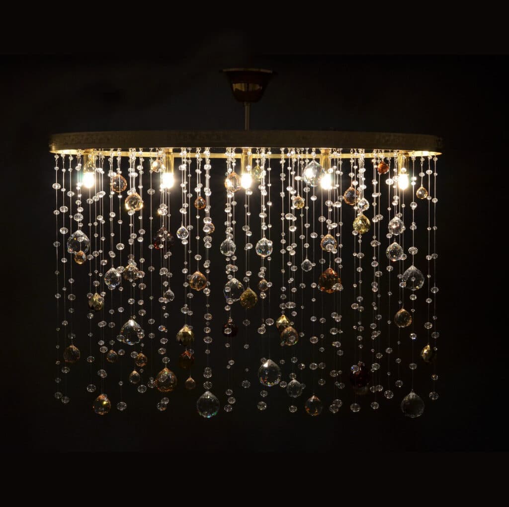 Crystal chandelier for luxury dining or living area