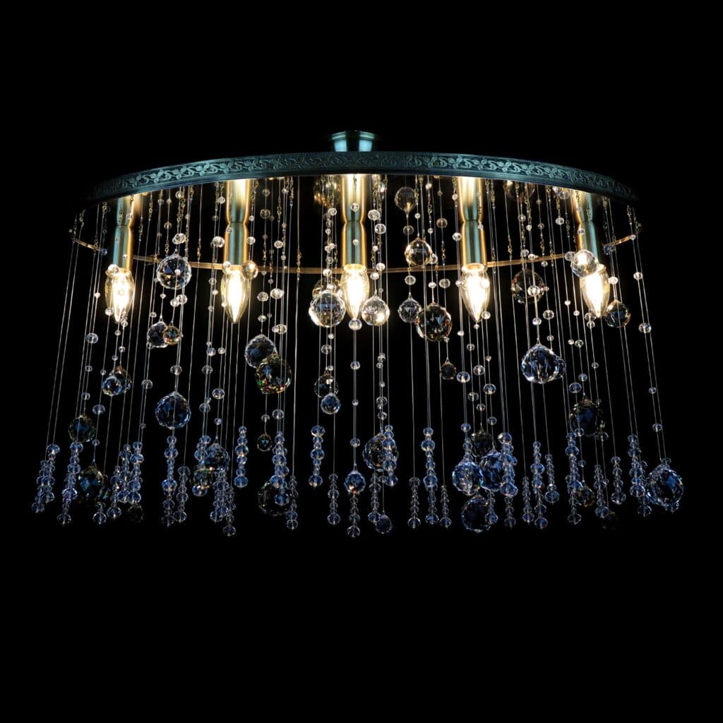 Crystal chandelier for luxury dining or living area