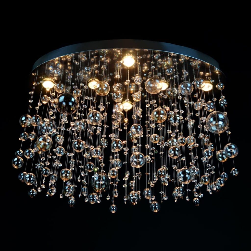 Elegant light fitting made from fine materials