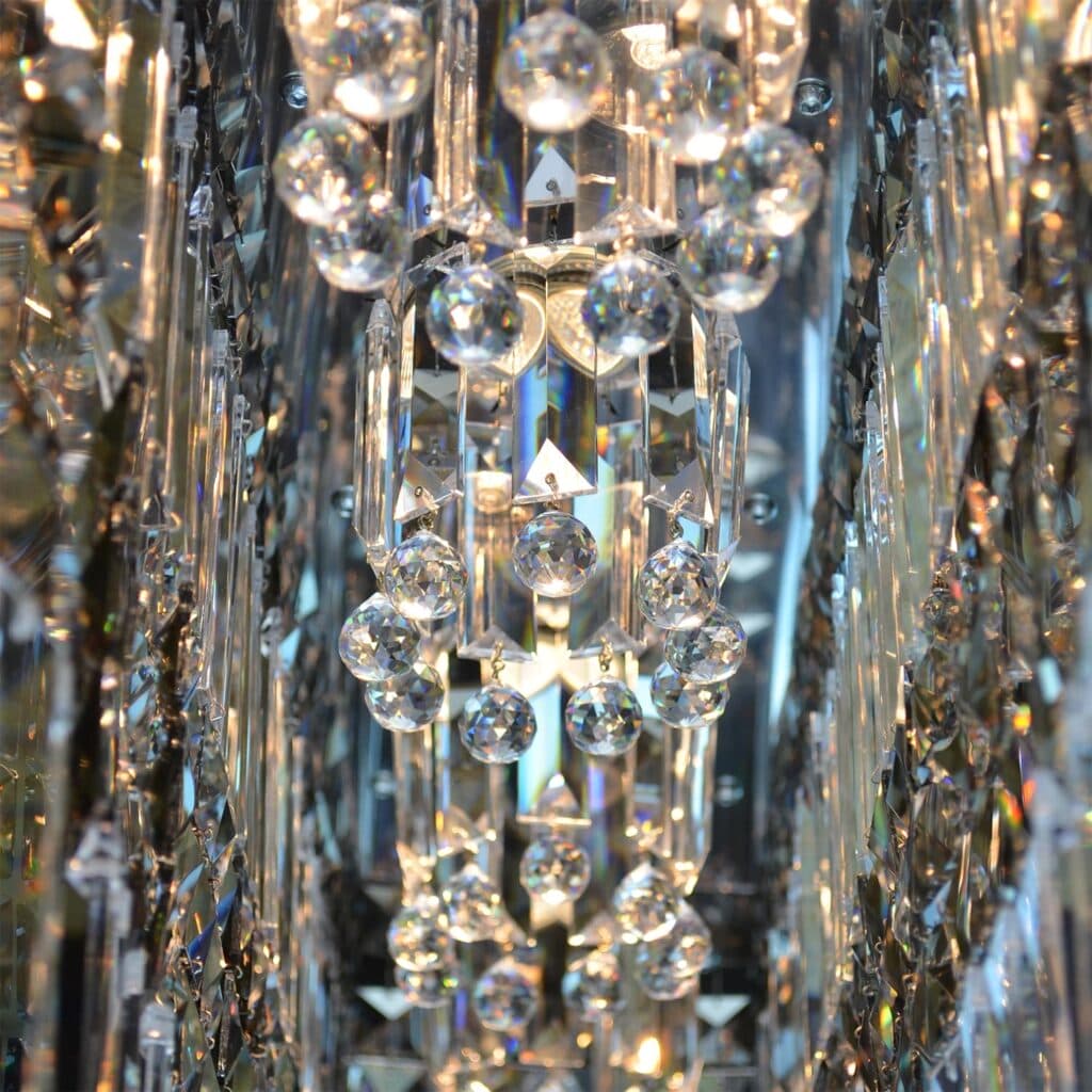 Handcrafted chandelier made from fine crystal