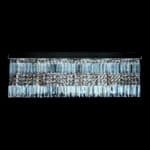 Handblown glass chandelier with artistic design