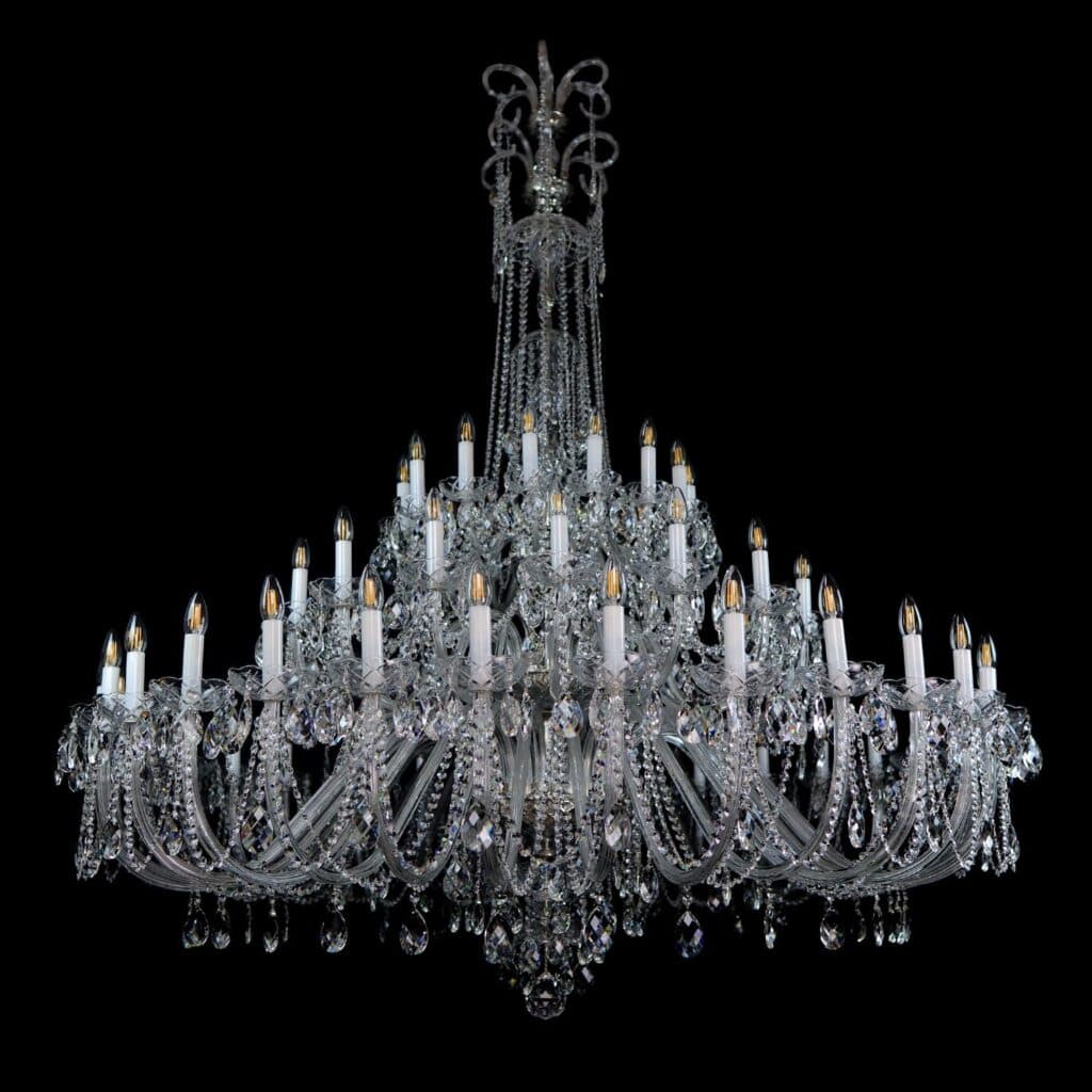 Crystal masterpiece illuminating stylish interiors