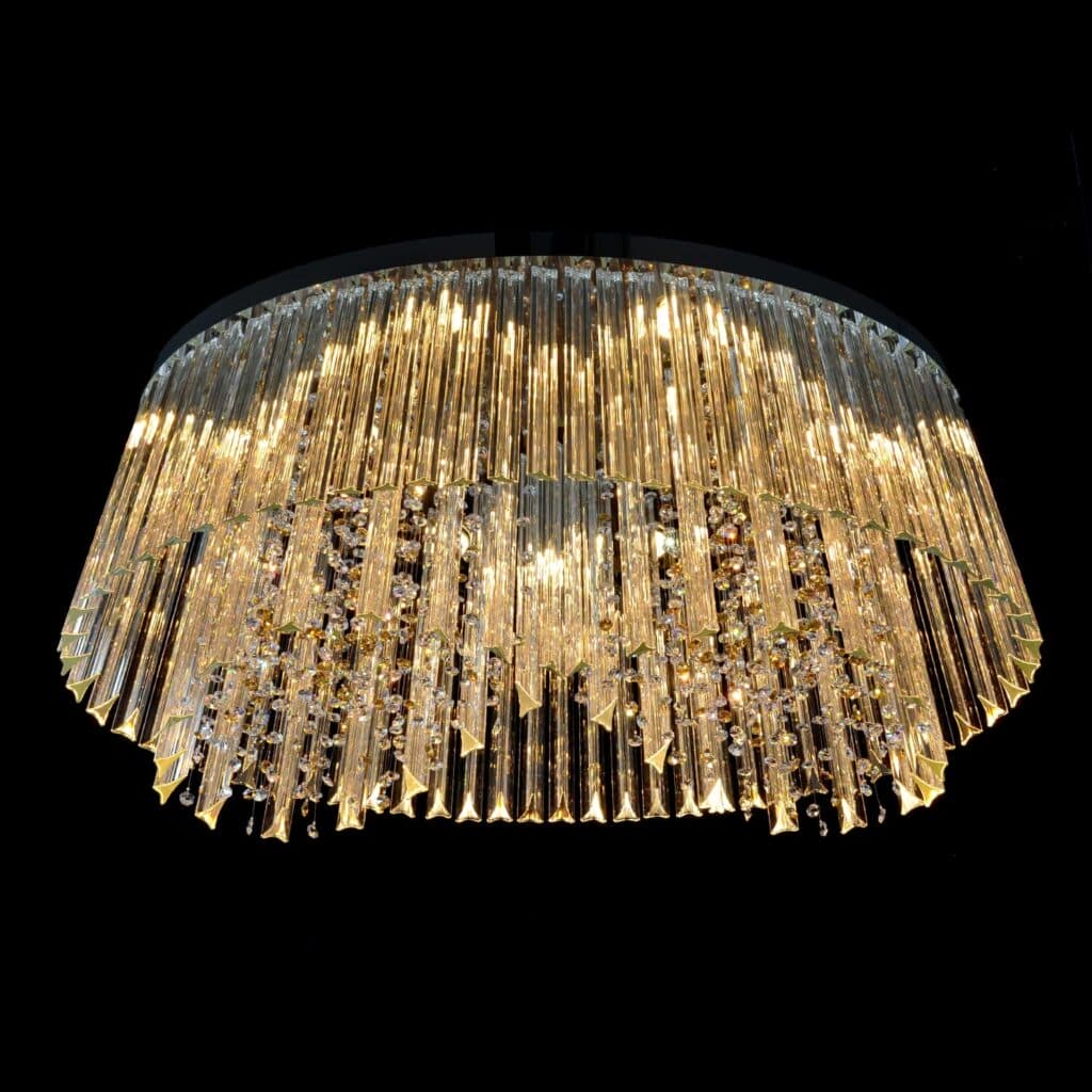 Crystal chandelier illuminating premium interiors