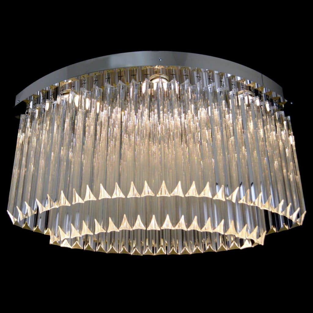 Designer lighting installation with bespoke details