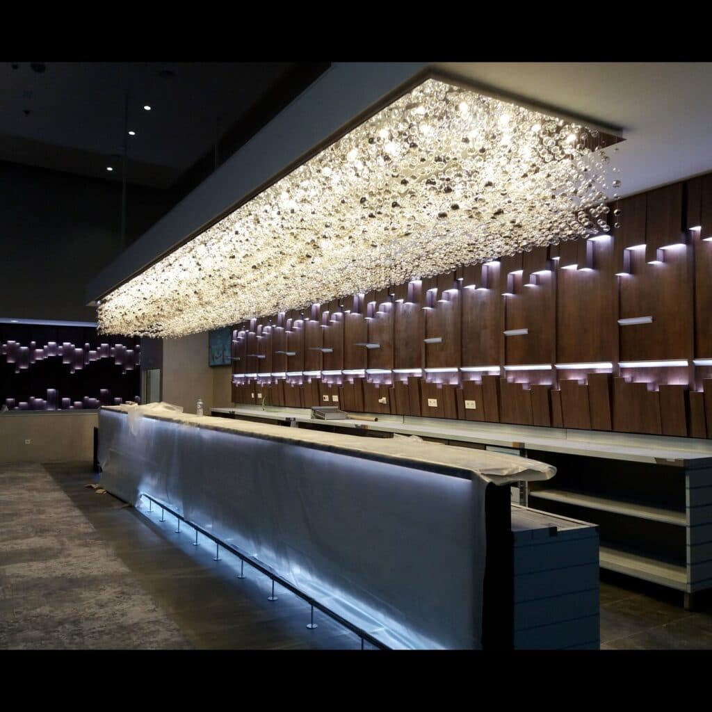 Modern crystal chandelier made in Europe