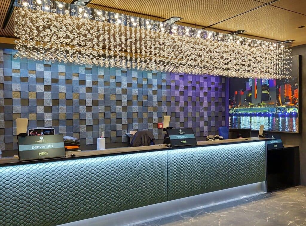 Luxury interior lighting with crystal elements