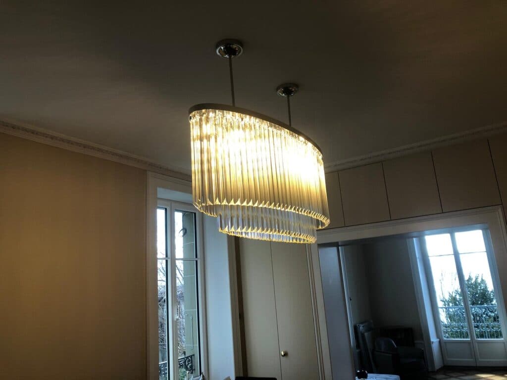 Crystal masterpiece illuminating stylish interiors