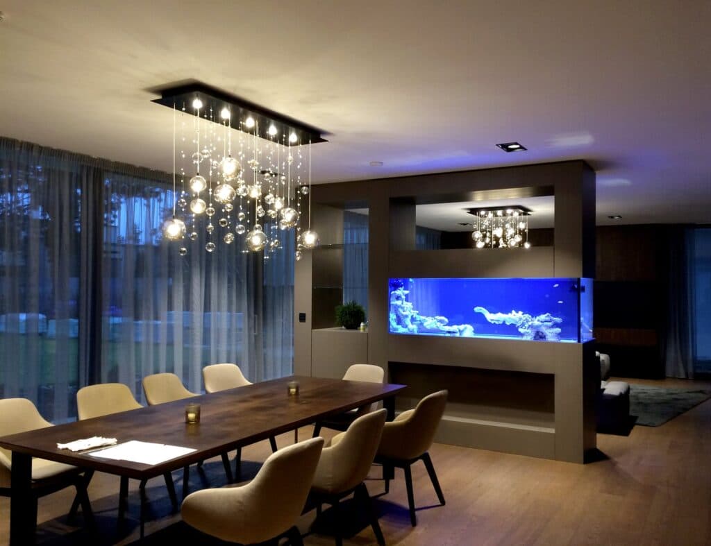 Artisanal lighting crafted from glass and metal