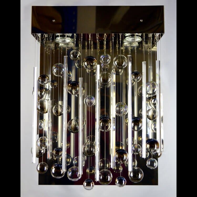 Luxury interior lighting with crystal elements