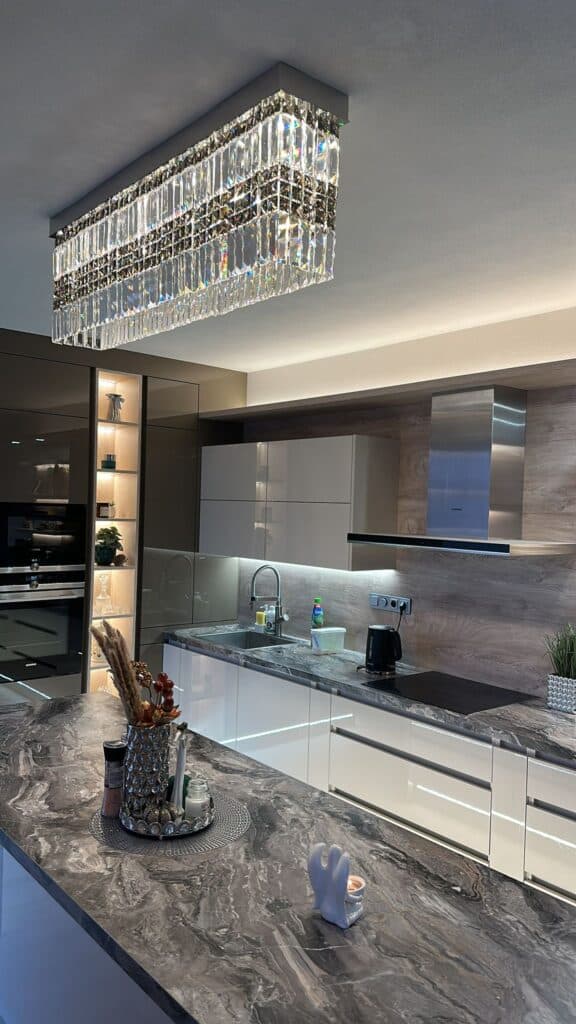 Modern crystal chandelier made in Europe