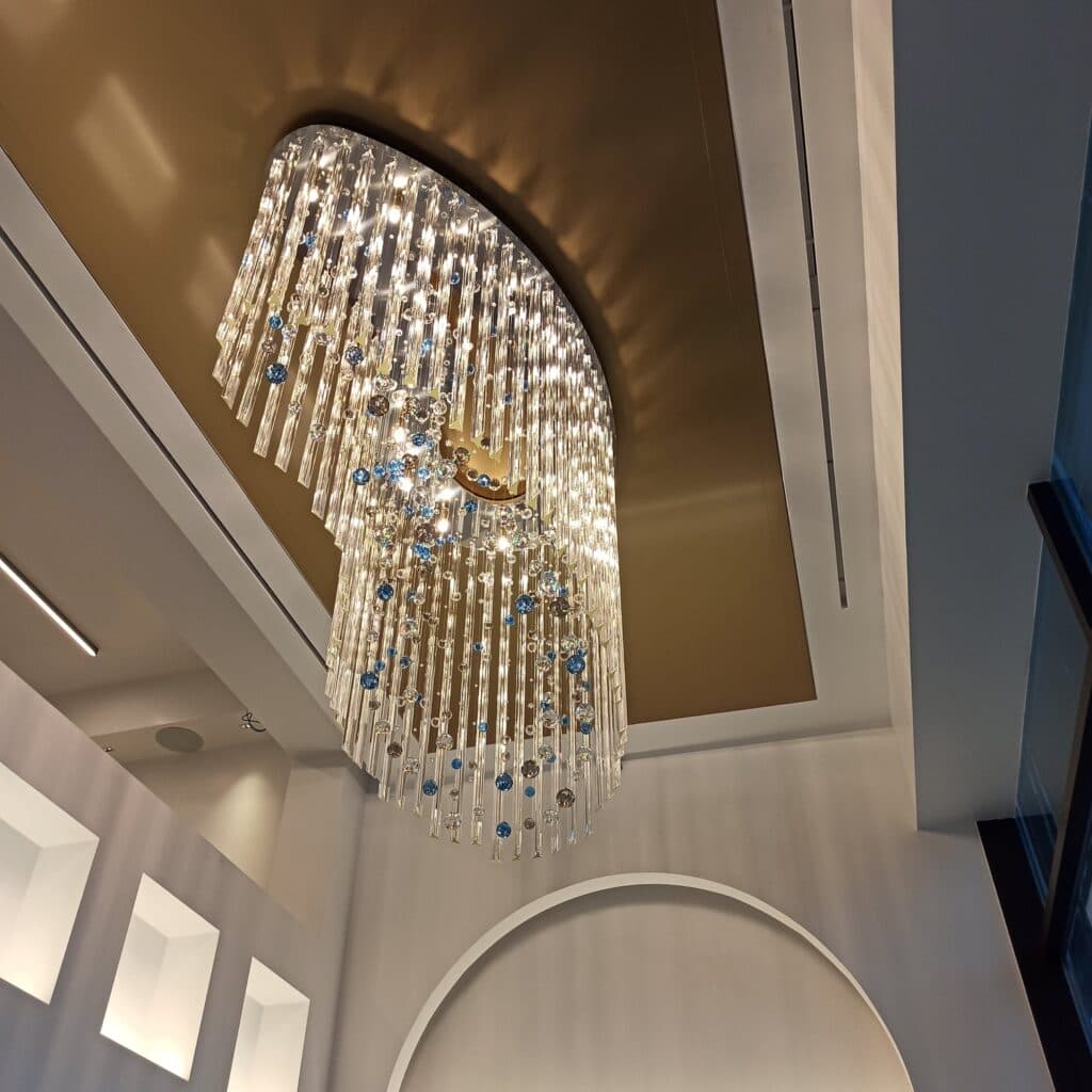 Elegant crystal lighting created with precision