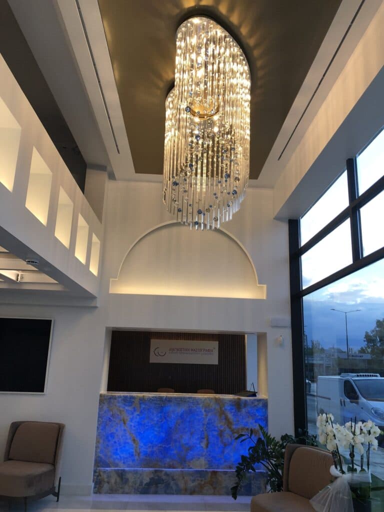 Modern chandelier inspired by traditional craftsmanship