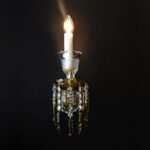 Handblown glass chandelier with artistic design