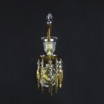 Luxury chandelier crafted from clear and smoky crystals