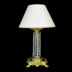 Luxury chandelier crafted from clear and smoky crystals