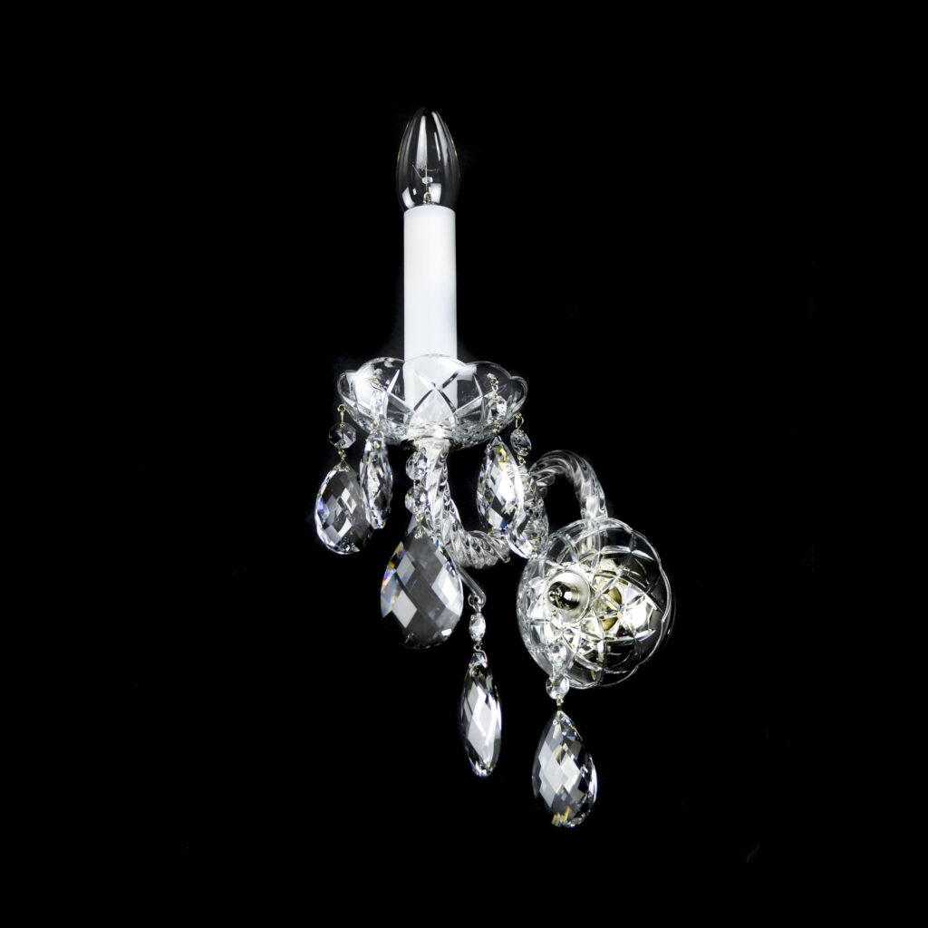 Crystal chandelier illuminating premium interiors