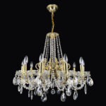 Crystal chandelier illuminating premium interiors