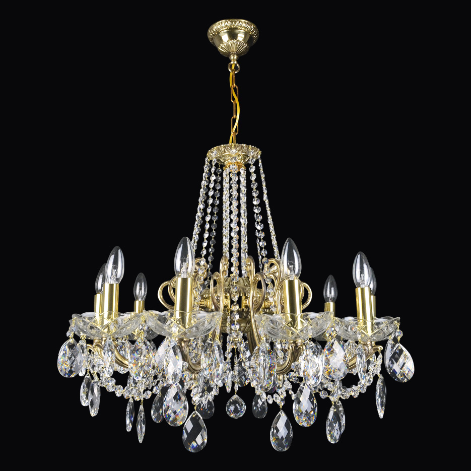 Crystal chandelier illuminating premium interiors
