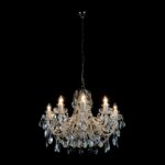 Handblown glass chandelier with artistic design