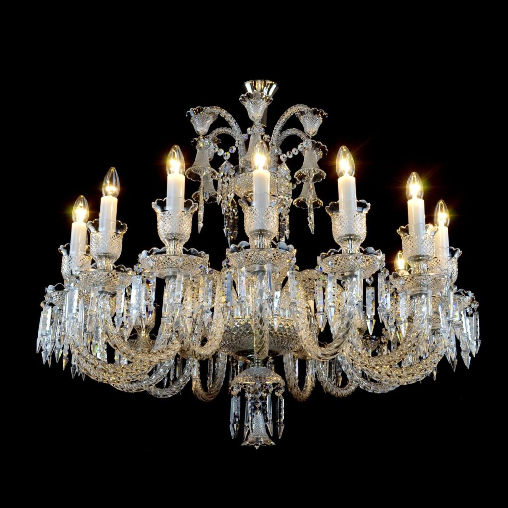 Elegant light fitting made from fine materials
