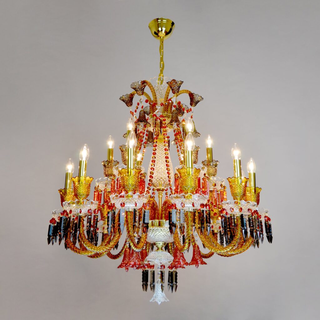 Luxury crystal chandelier by Magnolia Blossom Interiors