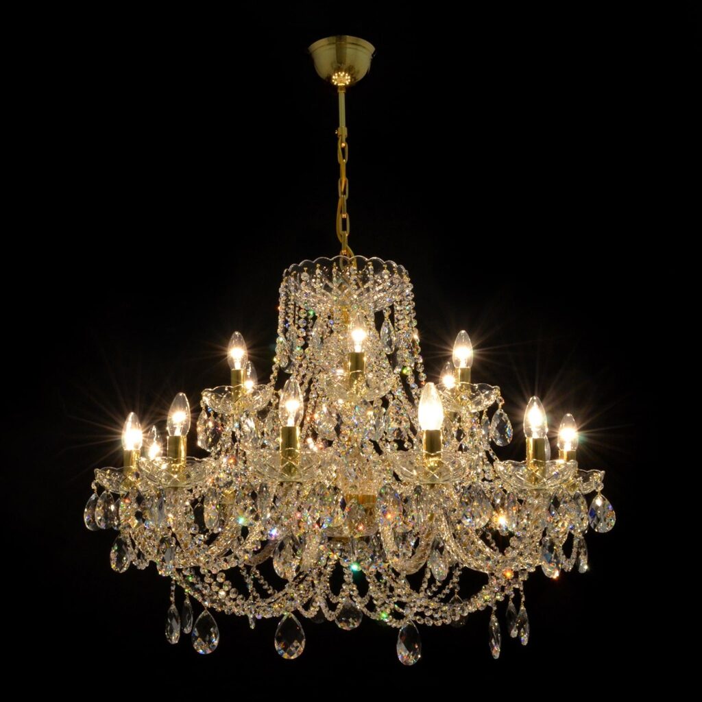 Handcrafted chandelier made from fine crystal