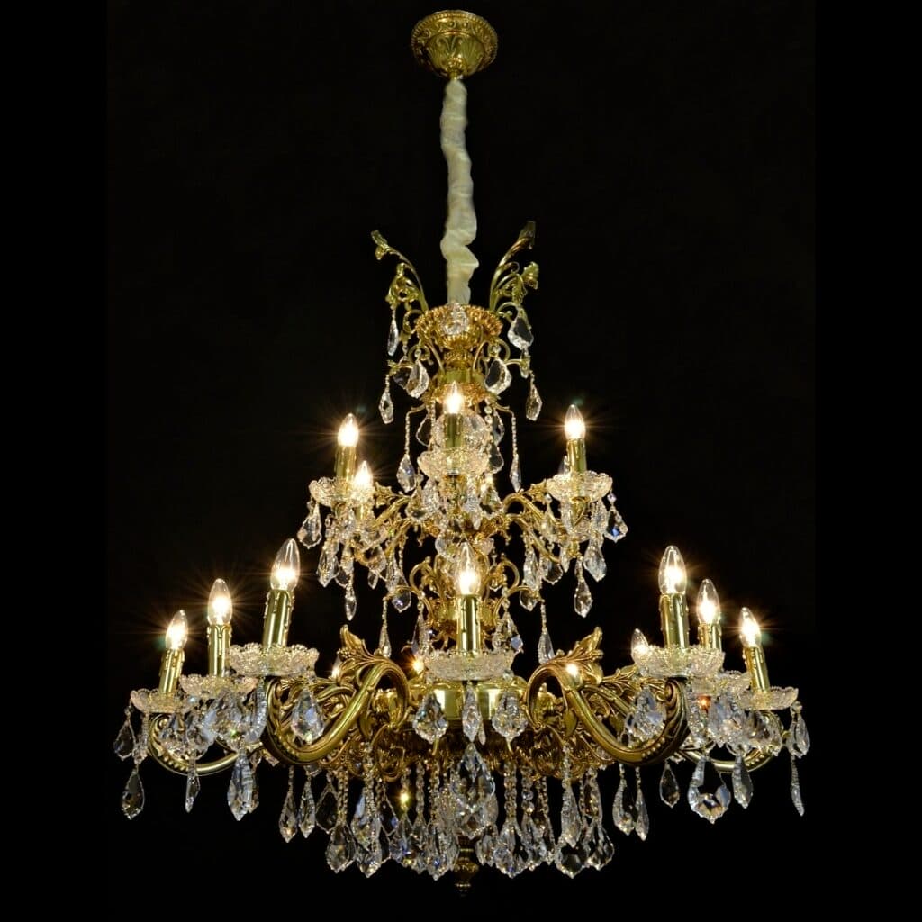 Luxury crystal chandelier by Magnolia Blossom Interiors