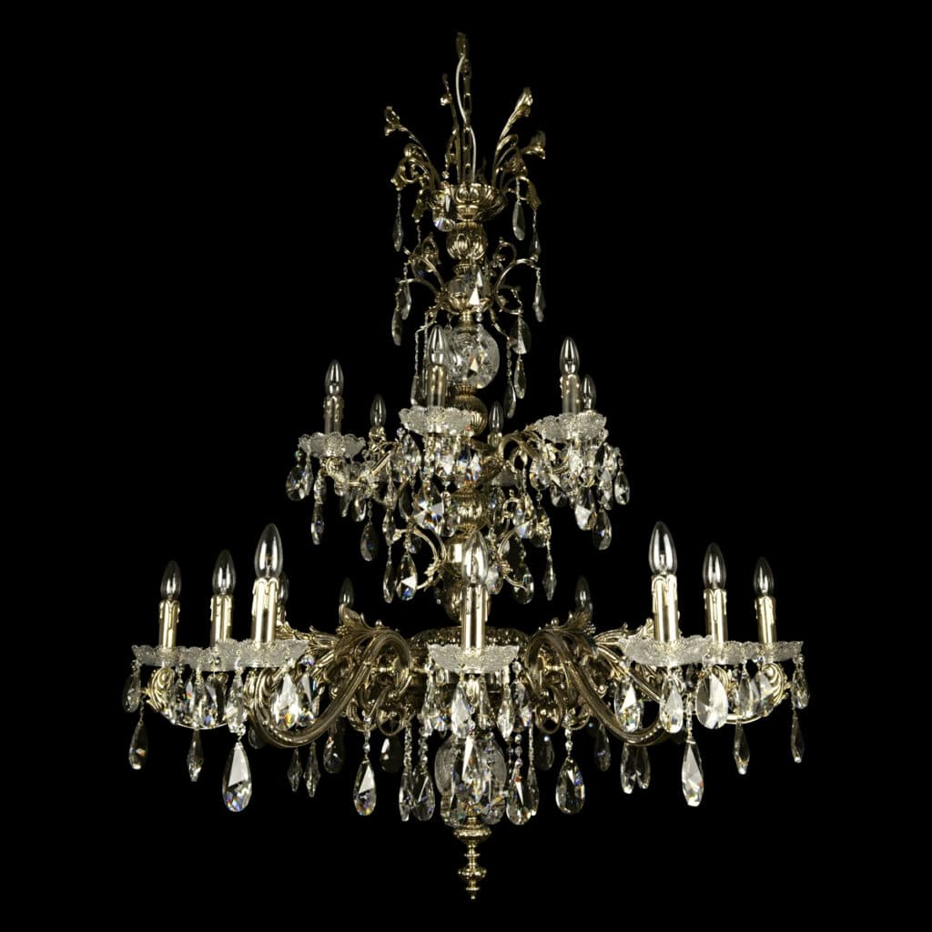 Crystal chandelier adding glamour to interiors