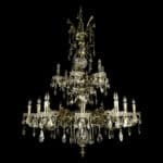 Crystal chandelier adding glamour to interiors