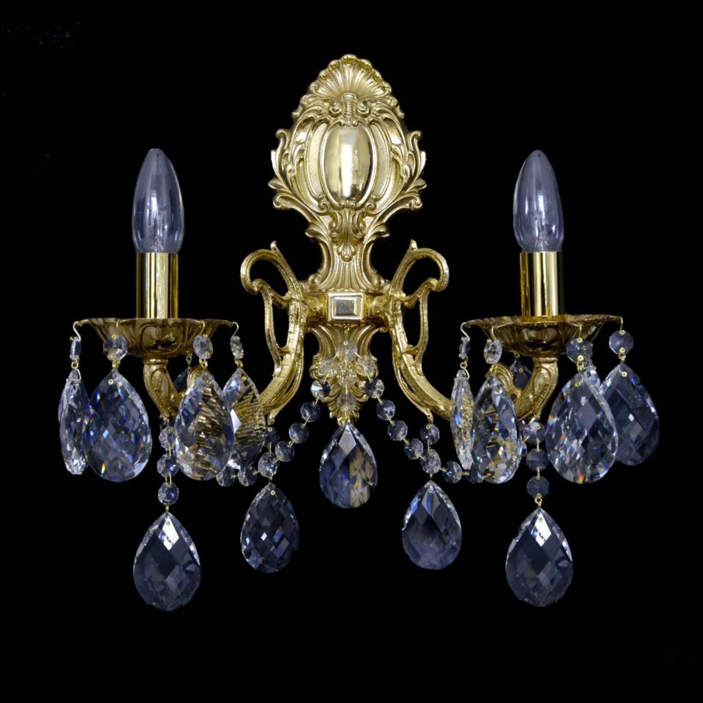 Luxury interior lighting with crystal elements