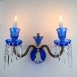 Luxury chandelier crafted from clear and smoky crystals